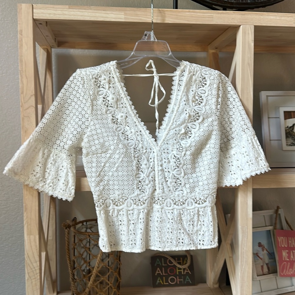 Abercrombie crochet Blouse
